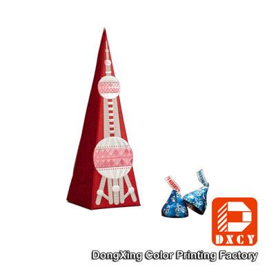 China Paperboard Candy Custom Printed Gift Packaging Boxes Unique Tower Shaped for sale