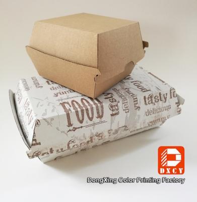 China Grease Proof Recycled Fast Food Packaging Foldable With Offset Printing for sale