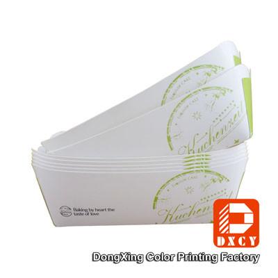 China Environmental Friendly Custom Fast Food Packaging , Varnished Chicken Wings Box for sale