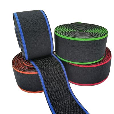 China Other High Quality Elastic Webbing Band Black Elasticity Customized For Protective Sports Gear for sale