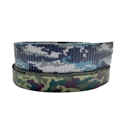 China Spec Mil Polyester Army Camouflage Military Tactical Webbing Camouflage Jacquard Weave Custom Viable Webbing for sale