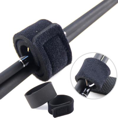 China Neoprene Fishing Rod Belts Strap Holders Black Ropes Cable Tie Stretchy Fishing Accessories Fishing Rod Tie Strap for sale