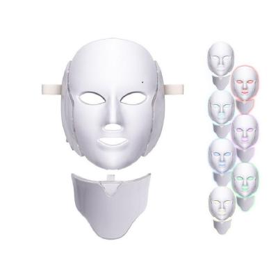 China Dye Removal Face Whitening Facial 7 Colors Red Light Therapy Led Mask For Anti Aging Masker With Neck Led Mask for sale