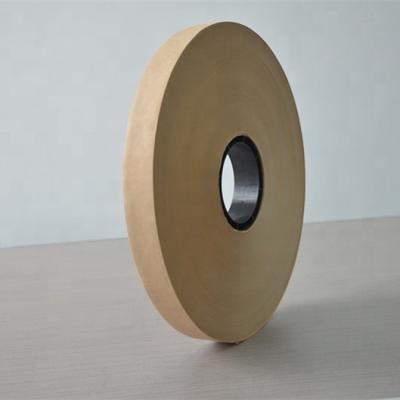 China ANTISTATIC high quality logo printing brown kraft color tying tapes roll for tape machine for sale