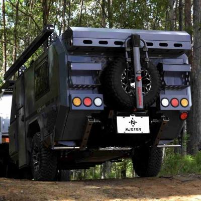 China Trailer de utilidad terrestre de 16 pies 450W 600W Solar Pequeños remolques de viaje fuera de carretera en venta