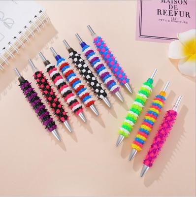 China Beautiful styles stick silicone ballpoint pen student thorn pen foreign trade strange cute creative styling hot stationery new for sale