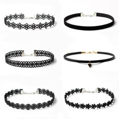 China 2016 Women's Jewelry Retro Gothic Collares Vintage Stretch Tattoo Choker Necklace Cheap For Girls for sale