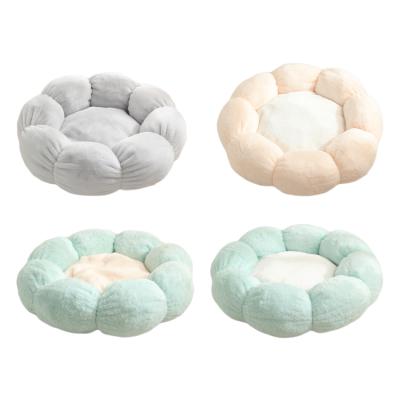 China New Design Fashion Dog Bed Pet Flower Nest Lovely Flower Pet Dog Bed Comfortable Luxury Cute Cat Bed for sale