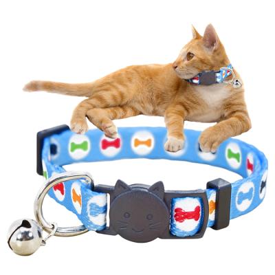 China Amazon Reflective Hot Sales Fashion Floral Cat Pet Collar Luxury Collars For Small Pet Cats for sale