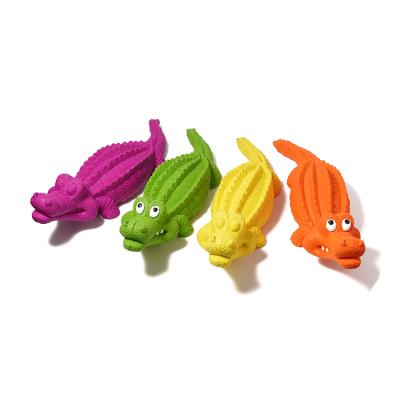 China 2021 Amazon Hot Selling Sustainably Strong And Durable Vocal Rubber Dinosaurs Shaped Outdoor Pet Toys for sale