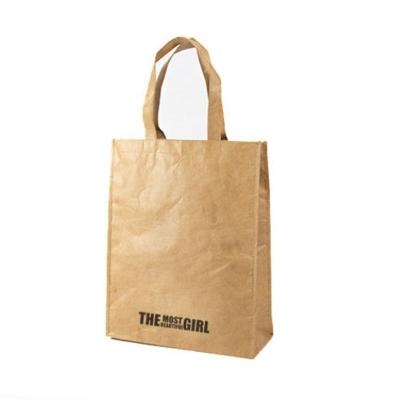 China Custom Shopping Handled Logo Tote Bag Waterproof Reusable Tyvek Paper Simple Style Wholesale Hot Sale New for sale