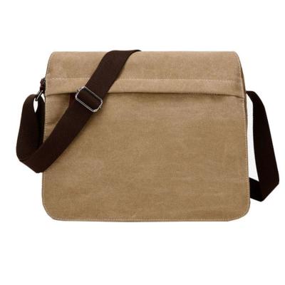 China Fashion Canvas Camel Custom Color Folded Messenger Teenage Bag for sale