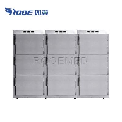 China American style GA309 morgue cold room 9 body freezer refrigerators for corpses storage for sale