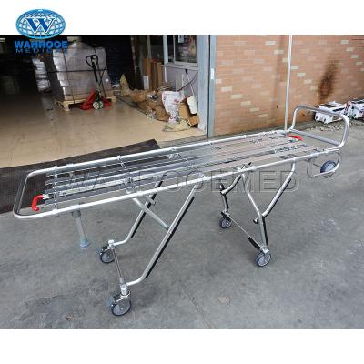 China GA200E Funeral Mortuary Folding Flexible Mortuary Trolley 193*56*30-84cm to Corpse Transport Cradle Stretcher for sale