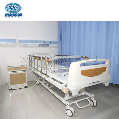 China BAE302 Hospital Bed Hospital Medical Furniture Adjustable 3 Function Electric Patient Nursing Bed for sale