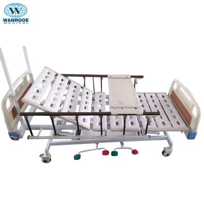 China Cheap Hospital Bed BAH502 Medical Clinic Furniture 2 Cranks Hydraulic Hospital Stretcher Bed for sale