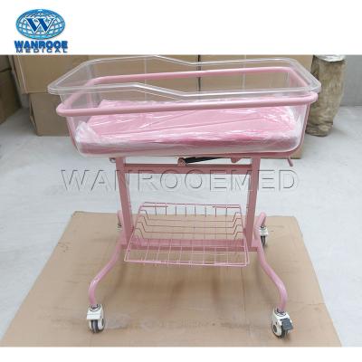 China Acrylic+Steel BBC002 Wholesale Steel Frame Portable Medical Kids Bed Hospital Baby Cribs for sale