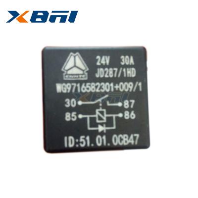 China Sinotruk howo T5G T7H truck spare parts relay WG9716582301+009 40A 24V normally open relay standard for sale