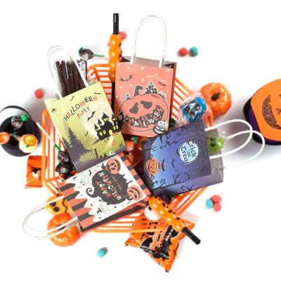 China Wholesale Lovely Colorful Halloween Gift Candy Bags Spot Mini Colorful Halloween Themed Paper Treat Bag for sale