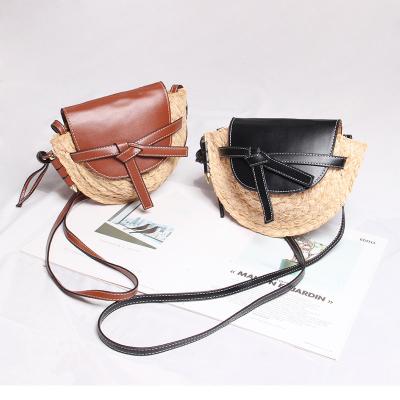 China Others Wholesale Custom Women Handbags Beach Straw Bags Summer Fashion Mini Rattan Woven Ladies Handbag for sale