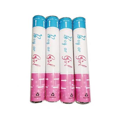 China Pink Blue Heart Confetti Baby Paper Gender Reveal Powder Spray Smoke Gender Reveal Party Supplies for sale