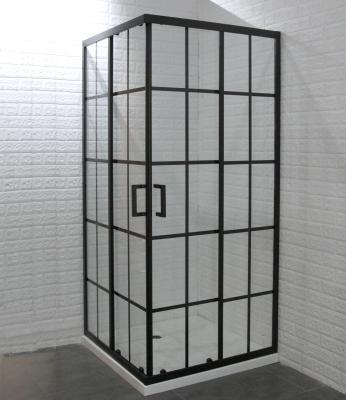 China With Frame Corner Black Framed New Design Aluminum 6mm Tempered Glass Sliding Door Shower Enclosure zu verkaufen