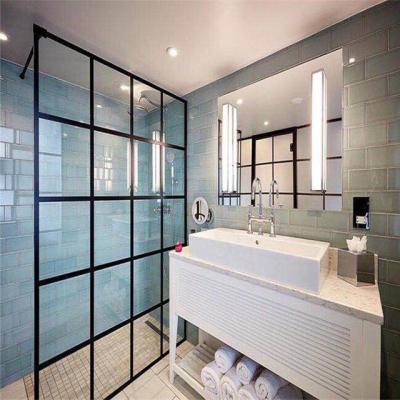 China With Aluminum Frame Bath Black Frame Shower Door à venda