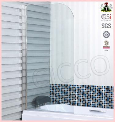 China Modern Swing Pivot Tub Door Frameless Shower Screen C6054 zu verkaufen