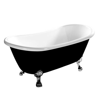 China Hot Selling Freestanding Bathtub Classic Luxury Black Acrylic Bathtub zu verkaufen