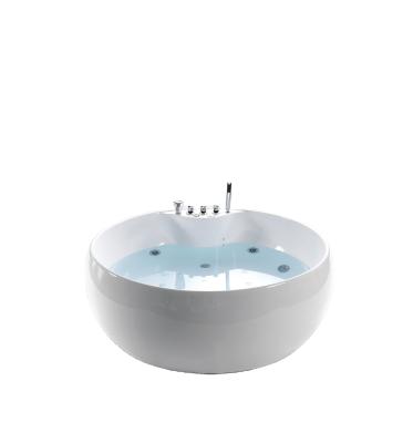 China Modern Round Freestanding Message 2 Person Acrylic Round Corner Alcove Whirlpool Bathtub for sale