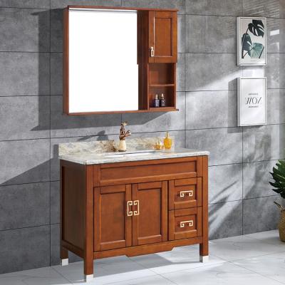 China Antique Classic Rustic Wood Drawer Bathroom Vanity Cabinets zu verkaufen