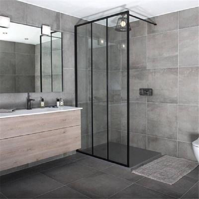 China Frameless Extend Clean Black Frame Aluminum Bath Shower Door zu verkaufen