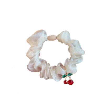 China Dress up Lovely strawberry cherry head rope feminine temperament super fairy hair band lovely fresh hair ring adult hair rope for sale