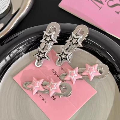 China Dress up Latest Sweet Cute Star Shape Girl Hair Accessory Handmade Custom Metal Hair Clips Set For Wholesale for sale