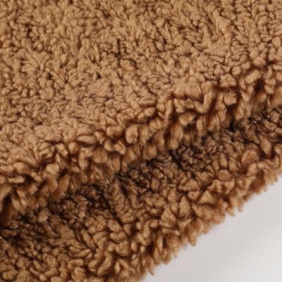 China Universal Hot Sale Super Soft Warm Plush Textile 100% Polyester Polyester Knitted Fabrics for sale