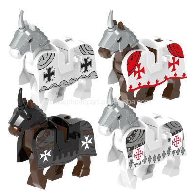 China Safety Charger Block Figure Hospital Knights Templar Charger Horse Mini Building Blocks Figures Toys X0317 for sale