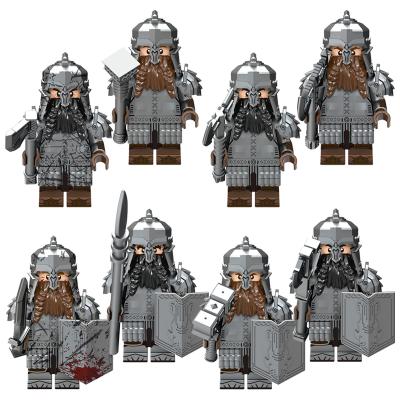 China Smart Toy X0314 Mini Building Block Bricks Safety Dwarf Warrior Action Block Figure Warrior Figures for sale