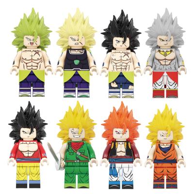 China Security Cartoon Broli Broli Super Son Goku Vegeta Gogeta Troankusu Mini Building Blocks Figures Toys KF6098 for sale