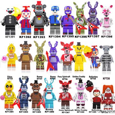 China Safety Horror Movie Five Nights At Freddylk Ballonboy Cunning Spintraft Freddy No Face Man Mini Building Block Toy For Children for sale