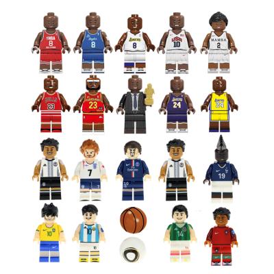 China Professional Safety Basketball And Footballer Kobe Bryant Messi Beckham Bricks Building Blocks Model Toys For Children for sale