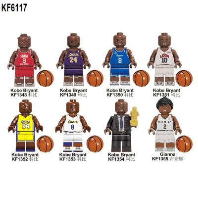 China Professional Safety American Nba Basketball Player Kobe Bryant Building Blocks Figure Model Toys For Children KF6117 for sale