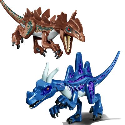 China Safety Dinosaur Jurassic Action Number Velocirator Constituent Large Block Toys For Children Juguetes 28CM for sale