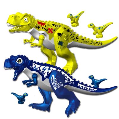 China NEW Safety Dinosaur Action Number With Two Small Mini Baby Dinosaur Big Building Blocks Toys For Children Toy Gift KF829 KF830 for sale