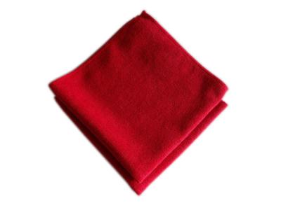 China Red Microfiber Car Cleaning Towel Microfiber Terry Towel for sale