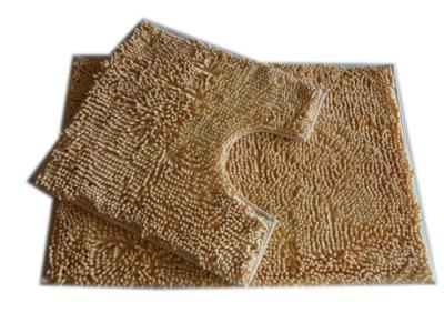 China Microfiber Chenille Bathroom Rug Set Beige for sale