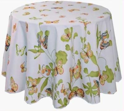 China Round Printed Polyester Table Cover for Holiday for sale