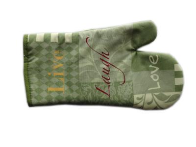 China Cotton Quilted Oven Mitt Canvas Oven Mitt  , Olive Green for sale