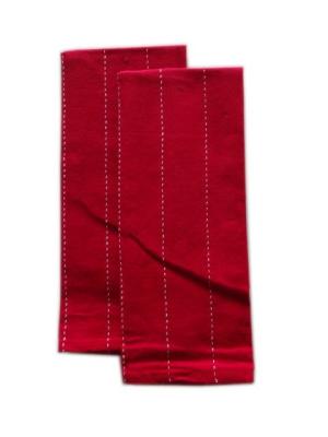 China Kitchen Towel Dish Towel Red with White Strip  16x28inch for sale