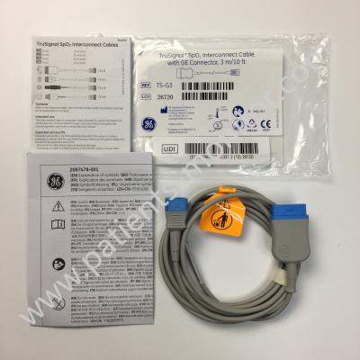 China GE TruSignal Spo2 Cable de interconexión con conector GE REF:TS-G3 LOT:26720 3 metros 10 pies en venta