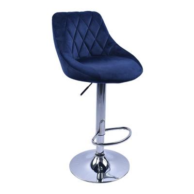 China Modern Hot Sale Stainless Steel Short Back Height Adjustable Bar Stool for sale